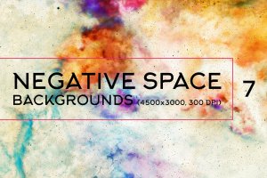 负空间水彩肌理纹理背景素材包v7 Negative Space Backgrounds Vol.7