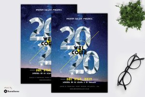 2020年新年庆祝活动派对海报传单设计模板 Welcome – New Year Party Flyer RY