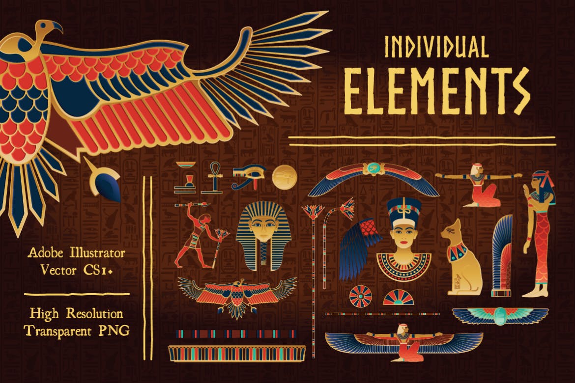 西方古代埃及版式设计图片