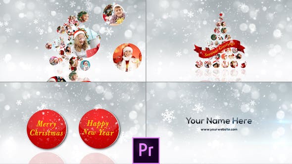 创意圣诞树动画特效PR视频模板 Christmas Opener – Premiere Pro