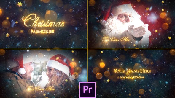 圣诞节回忆录电子相册视频PR模板 Christmas Memories Slideshow – Premiere Pro