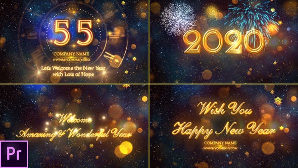 梦幻粒子动画特效2020年新年倒计时视频PR模板 New Year Countdown 2020 – Premiere Pro