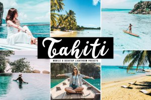 海边沙滩摄影专业Lightroom调色预设 Tahiti Mobile & Desktop Lightroom Presets