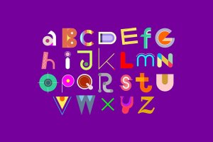 装饰字体&26字母设计矢量设计素材 Decorative Font Design & Lettering