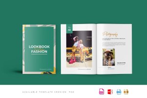 时尚服饰品牌公司新品上市产品手册设计模板 Fashion Lookbook Portfolio