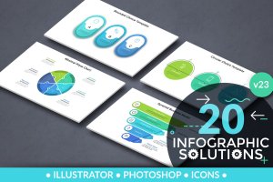 信息图表解决方案矢量图形设计素材包v23 Infographic Solutions. Part 23