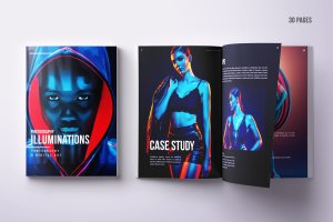 创意摄影作品集作品展览画册排版设计模板 Creative Portfolio A4 & US Letter Design – 30 pgs