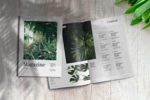 园艺&植物主题杂志排版设计模板 Garden And Leaves | Magazine Template