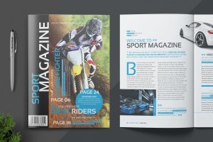 极限运动/体育赛事杂志设计模板 Magazine Template
