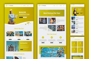 建筑/基建公司官方网站设计模板 Construction | Web Template