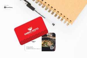 拉面馆拉面品牌企业名片设计模板 Ramen Resto – Business Card Template RB