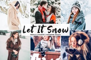 童话风格色调冬季照片效果优化LR预设 Let It Snow Mobile & Desktop Lightroom Presets