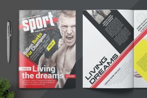 体育运动主题杂志版式设计InDesign模板 Magazine Template