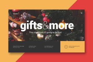 圣诞节礼物商店网站着陆页设计模板 Christmas Store – Landing Page