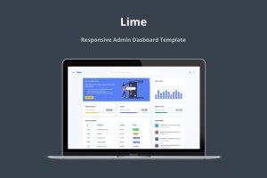 高级Web应用管理仪表板页面模板 Lime – Responsive Admin Dashboard Template
