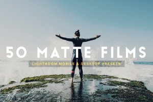 50款电影胶片哑光色效果Lightroom调色预设 50 Matte Film Lightroom Presets LUTs