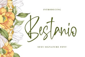 性感时尚英文签名字体 Bestanio – Sexy Signature Font