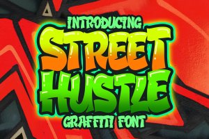 街头涂鸦艺术风格英文装饰字体 Street Hustle – Graffiti Font
