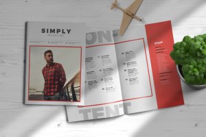 人物采访人物专题杂志排版设计InDesign模板 InDesign Magazine Template