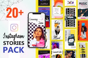 20款涂鸦风格Instagram推广社交媒体模板 Instagram Stories Template