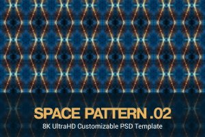 8K超高清太空主题抽象四方连续图案无缝背景素材v2 8K UltraHD Seamless Space Pattern Background