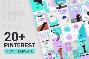 20+Pinterest社交促销广告设计模板素材包 Pinterest Post Templates