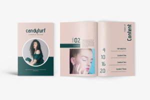 时尚服饰品牌产品目录设计模板 Candyturf Fashion Lookbook Catalogue
