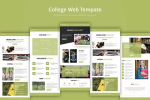 大学/学院教育网站设计模板 University Web Template