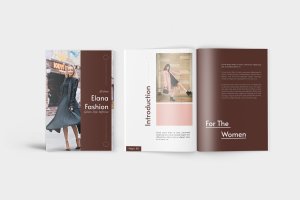 时装产品目录设计模板 Elana Fashion Lookbook Catalogue