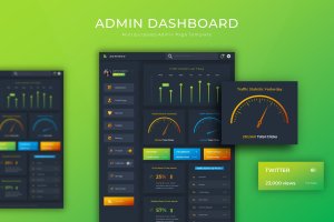 渐变色风格网站管理员后台界面设计模板 Admindo Dashboard | Admin Template
