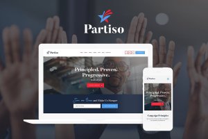 政党政治宣传网站WordPress主题模板 Partiso