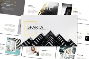 时尚简约设计风格多用途PPT幻灯片模板 Sparta | Powerpoint Template