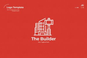 建筑设计/建筑施工企业Logo设计模板 The Builder Logo