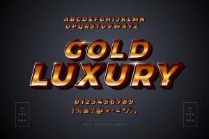 3D金色豪华字母 3D Golden Luxury Letters