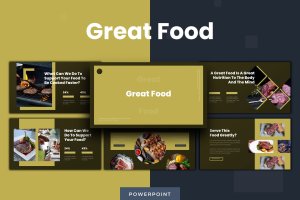 烹饪课程食物主题课件PPT模板 Great Food – Powerpoint Template