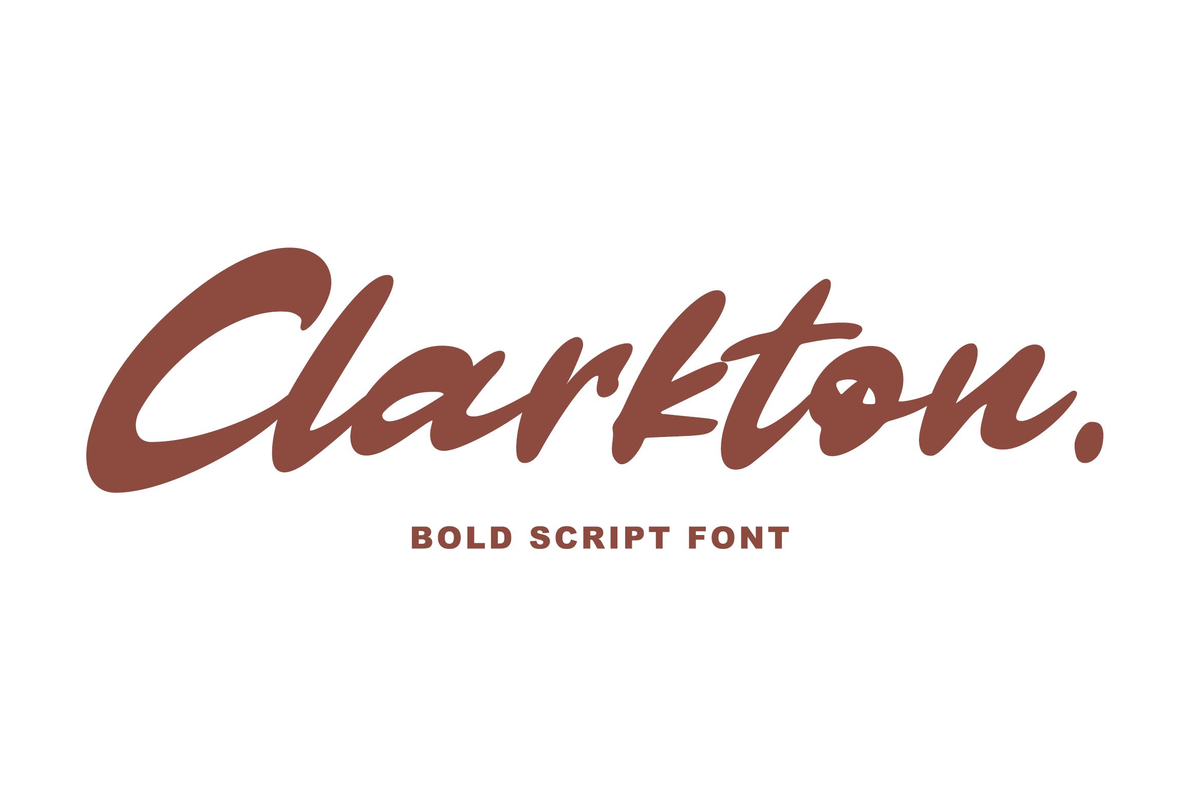 粗体画笔手写英文字体 clarkton – bold script font – 设计小咖