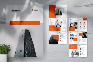 创意代理公司简介宣传画册&服务手册设计模板 RADEON Creative Agency Company Profile Brochures