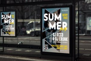 夏季音乐活动海报排版设计模板 Summer – Music Event Poster RY