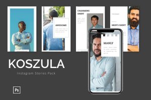 衬衫服装品牌广告Instagram故事海报设计套装 Koszula  – Instagram Story Pack