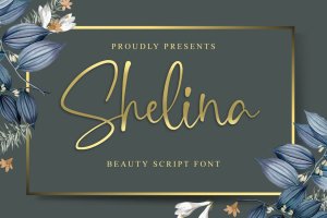 英文连笔书法字体 Shelina Beauty Script Font