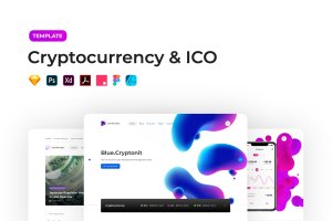 加密货币和ICO平台网站设计模板 Cryptocurrency & ICO Template