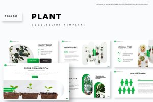 健康生活绿色有机植物演讲Google幻灯片模板  Plant – Google Slides Template