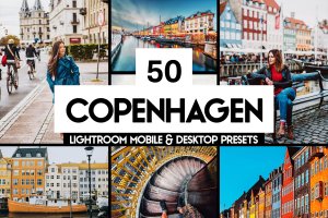 50款色彩缤纷城市摄影Lightroom调色预设 50 Copenhagen Lightroom Presets and LUTs