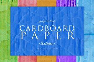 15款彩色做旧纸板效果纹理合集 15 Colorful Cardboard Textures