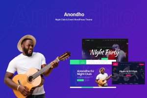 夜店/俱乐部/主题活动WordPress网站皮肤模板 Anondho – Night Club & Event WooCommerce WordPress