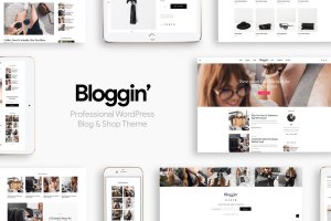 响应式设计WordPress博客&商城主题模板 Blggn – A Responsive Blog & Shop WordPress Theme