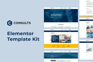 独特精美咨询专业业务类元素WordPress模板套件 Consults – Business Elementor Template Kit