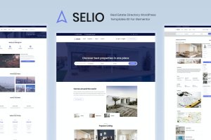 专业现代化房地产目录WordPress模板套件 Selio – Real Estate Directory Template Kit