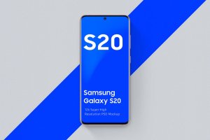 三星Galaxy S20智能手机屏幕演示样机v1 Samsung Galaxy S20 Mockup 1.0