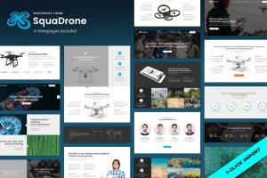 无人机品牌网站WordPress企业主题模板 SquaDrone – Drone & UAV Business WordPress Theme